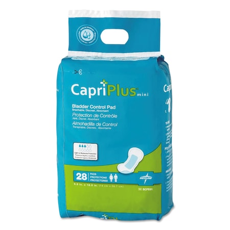 MEDLINE Capri Plus Bladder Control Pads, Regular, 5.5" x 10.5", PK336 BCPE01